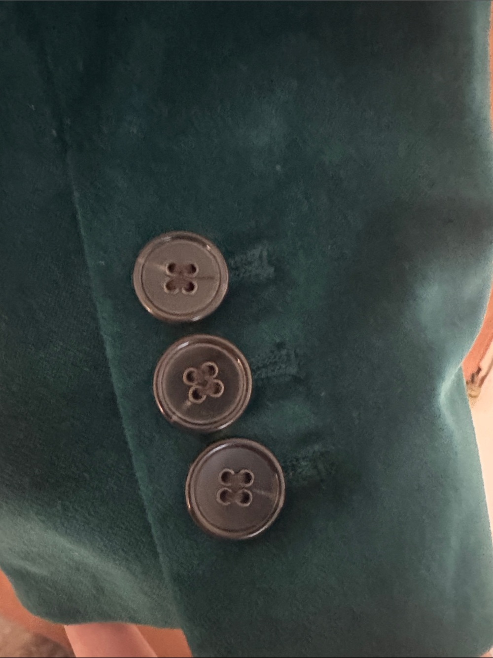 Talbots Deep Dark Green Velvet Blazer - Picture 3 of 5